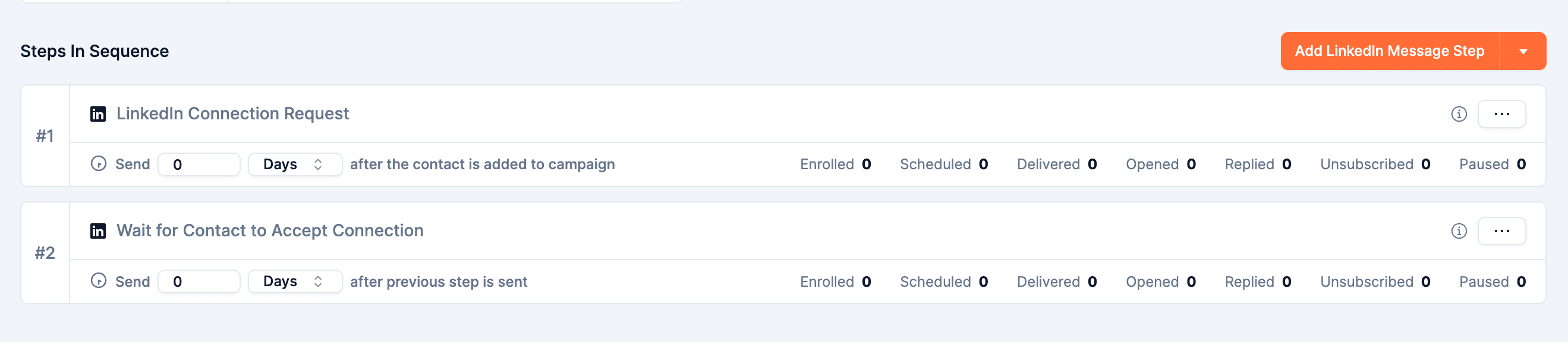 Two Steps in Sequence